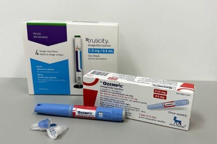A box of Ozempic injection pens, a treatment for type 2 diabetes available for those looking to buy Ozempic near me in New York.